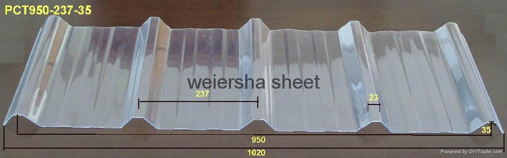transparence polycarbonate corrugated sheet used for greenhouse roofing