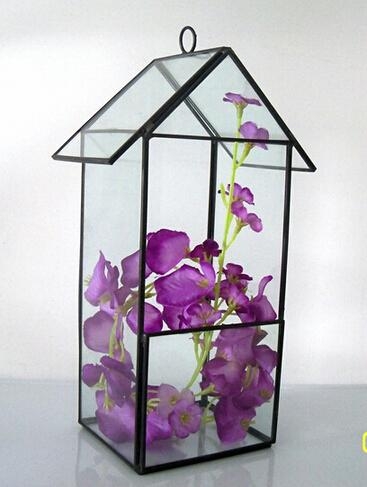wholesale hanging geometric glass terrarium flower in greenhouse box