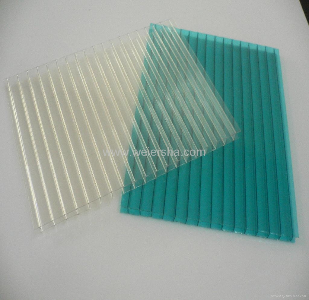 twin wall polycarbonate hollow roofing sheet for greenhouse