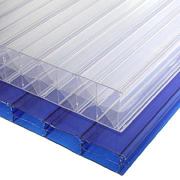 Tansparent thermal insulation UV coating twinwall polycarbonate hollow sheet
