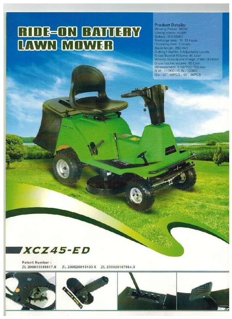 Electric rid on Lawn Mower with CE