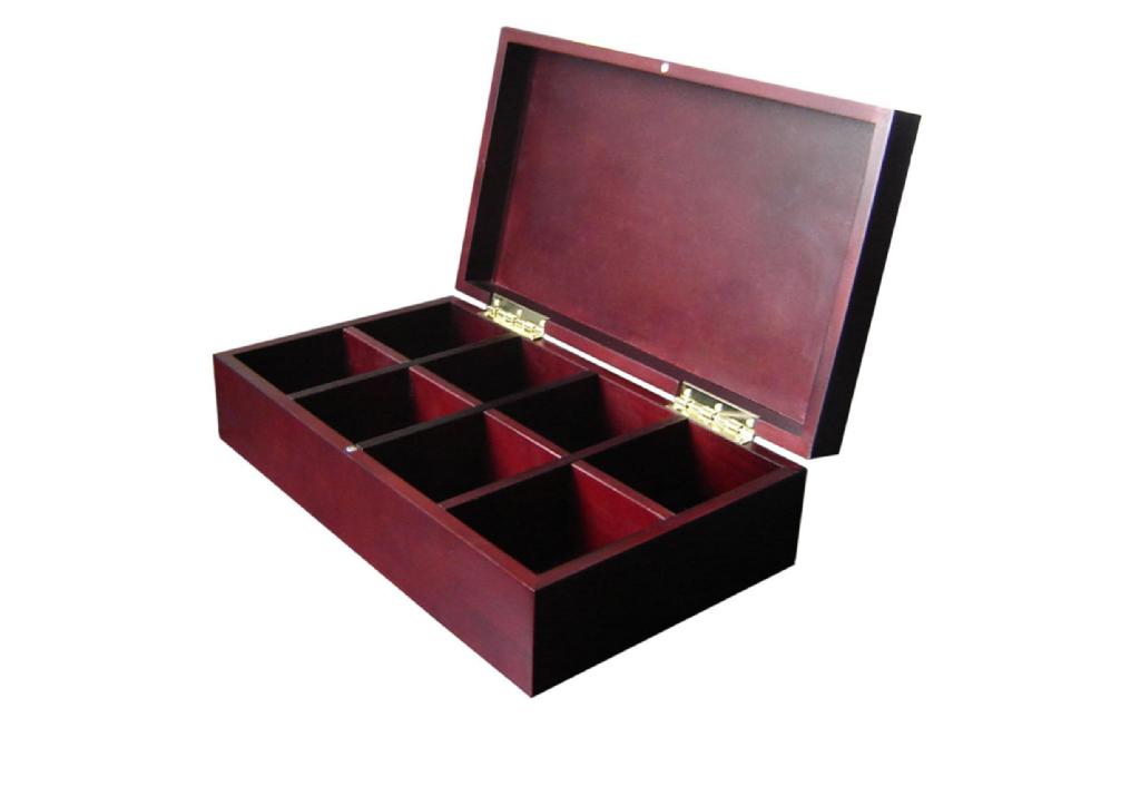 Black Solid Wooden Tea Bags Box and Organizer