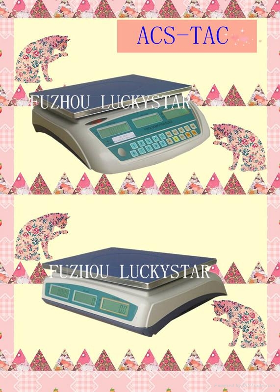 Electronic stainless steel Price Computing Scale with LCD display (ACS-TAC)