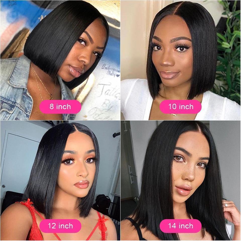 New short straight wigs Simulation Human Hair full wig good quality for women