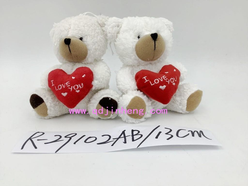 13cm soft white couple bears cuddly and lovely bears  for Valentine's