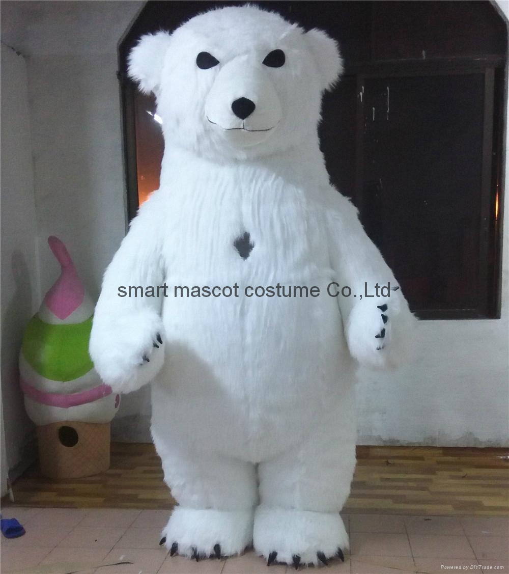 inflatable polar bear mascot costume inflatable plush costume