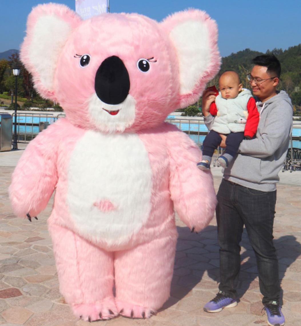 Inflatable Costume koala bear adult pink/grey/brown custom inflatable costume