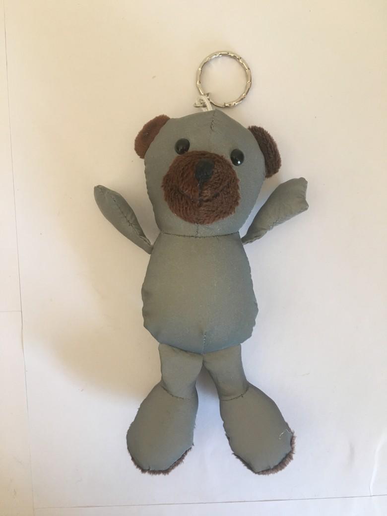 Bear toys with reflective fabric