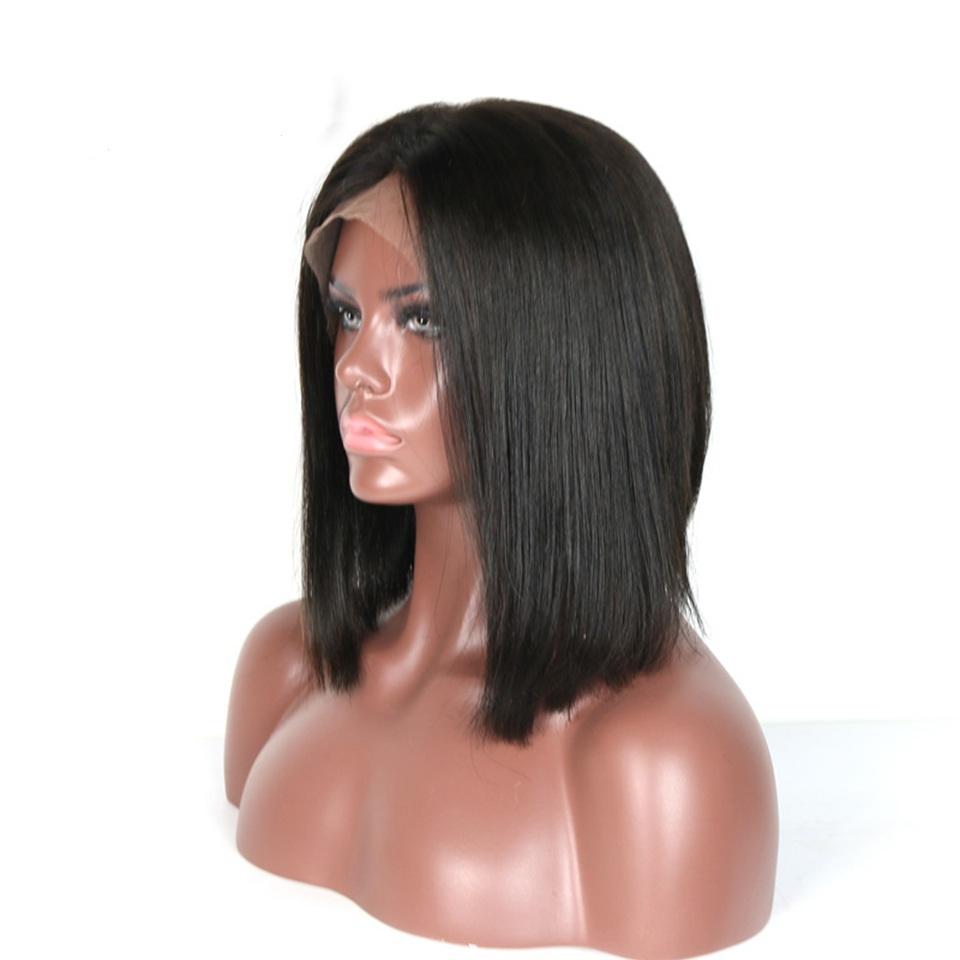 20" straight remy indian human hair front lace wigs