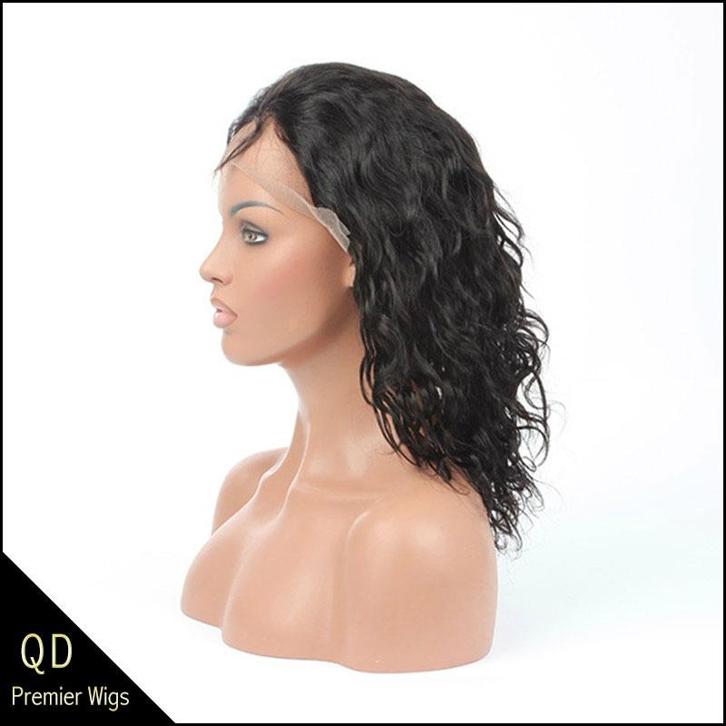Chinese virgin hair loose curl lace front wigs