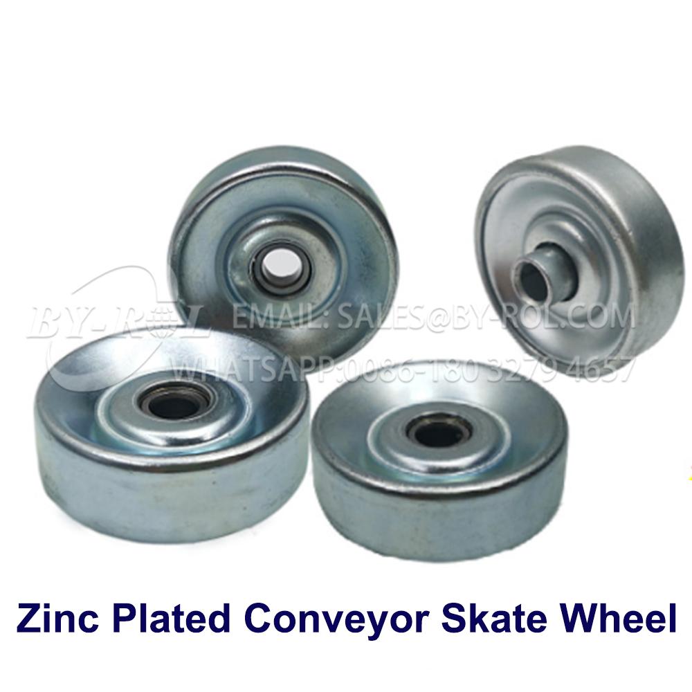 China Factory Direct Supply Zinc Plated Conveyor Skate Roller Wheel