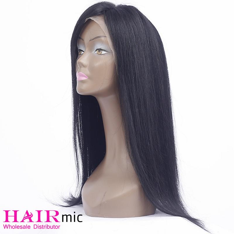 Long Silky Straight human hair Wigs Lace Front Peruvian Wig for Women