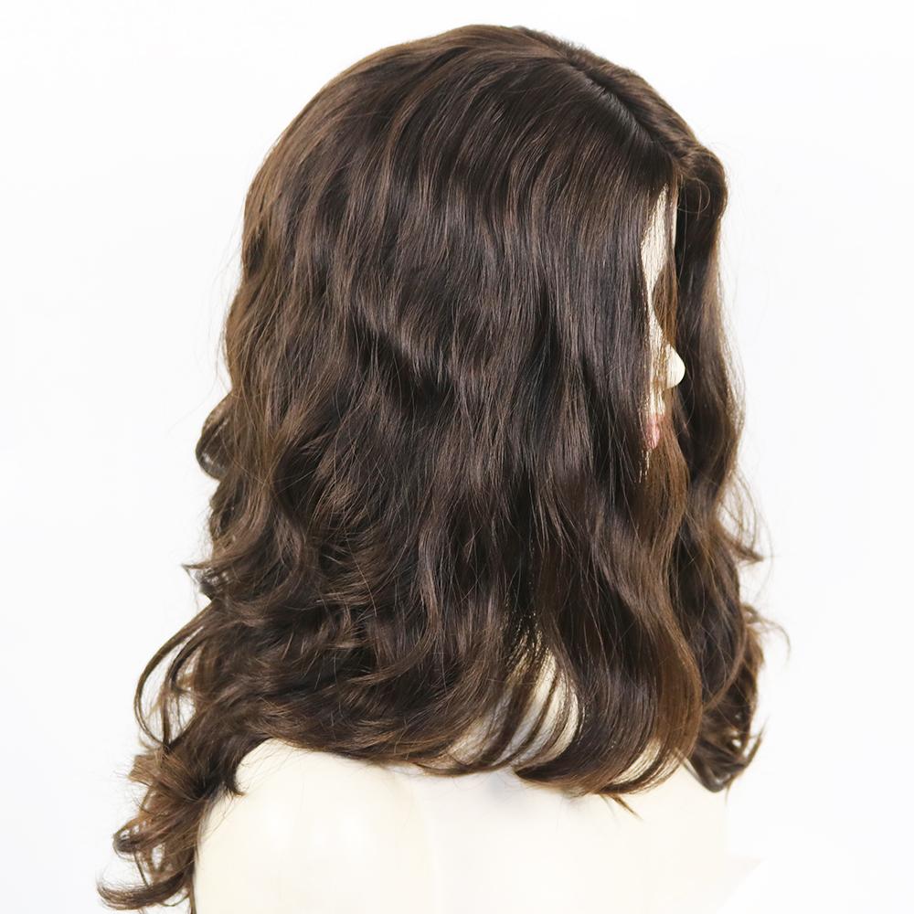 Best Quality 100% European Virgin Hair Wave Jewish Wig 4x4 Silk Top Kosher Wig