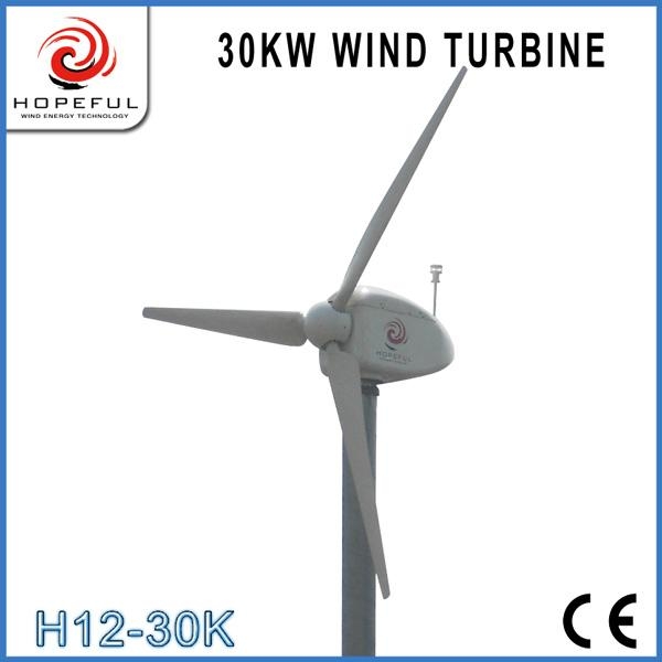 Alternative green energy for 30kw wind generator