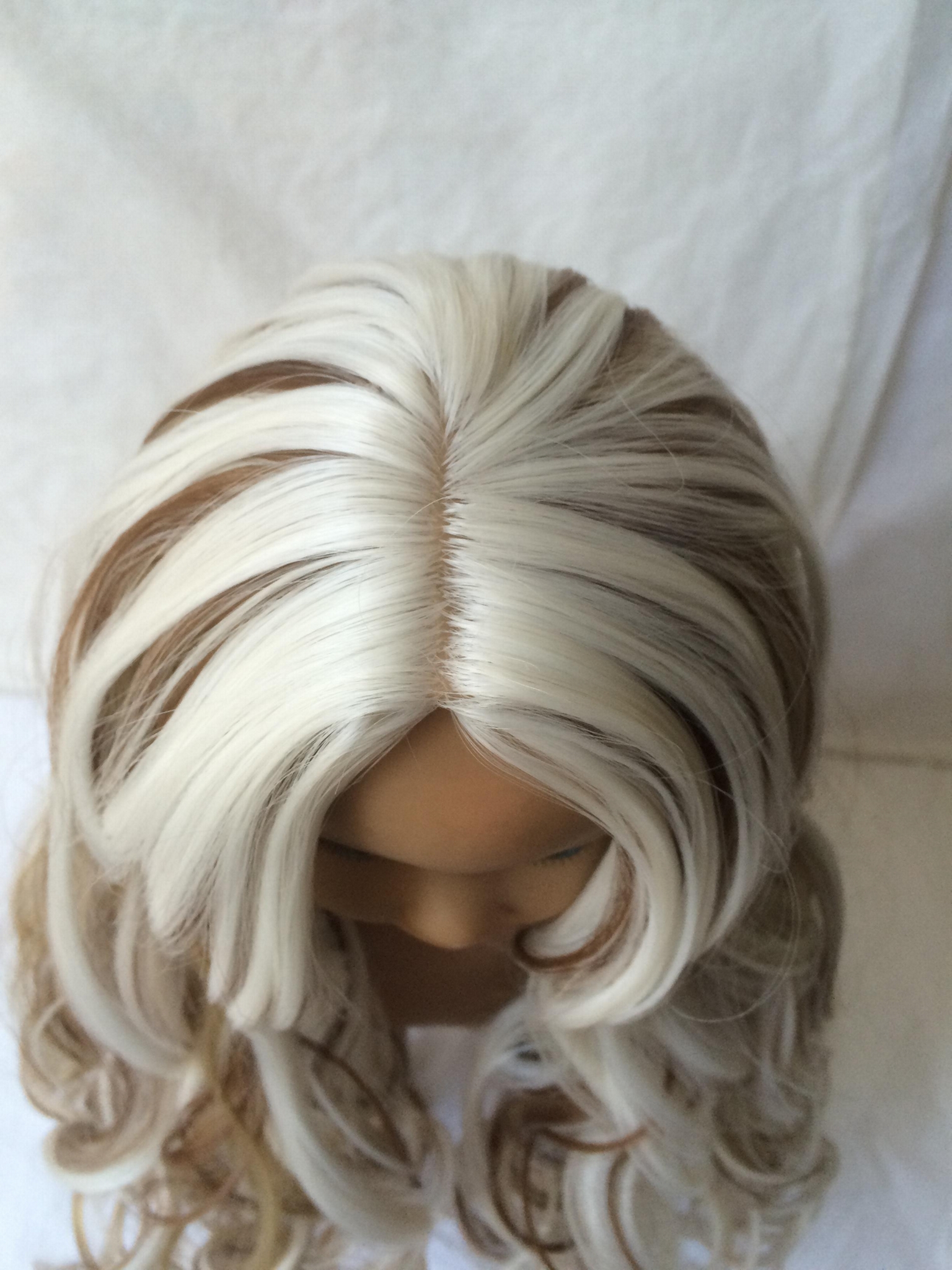 Long curly America synthetic fiber doll wigs
