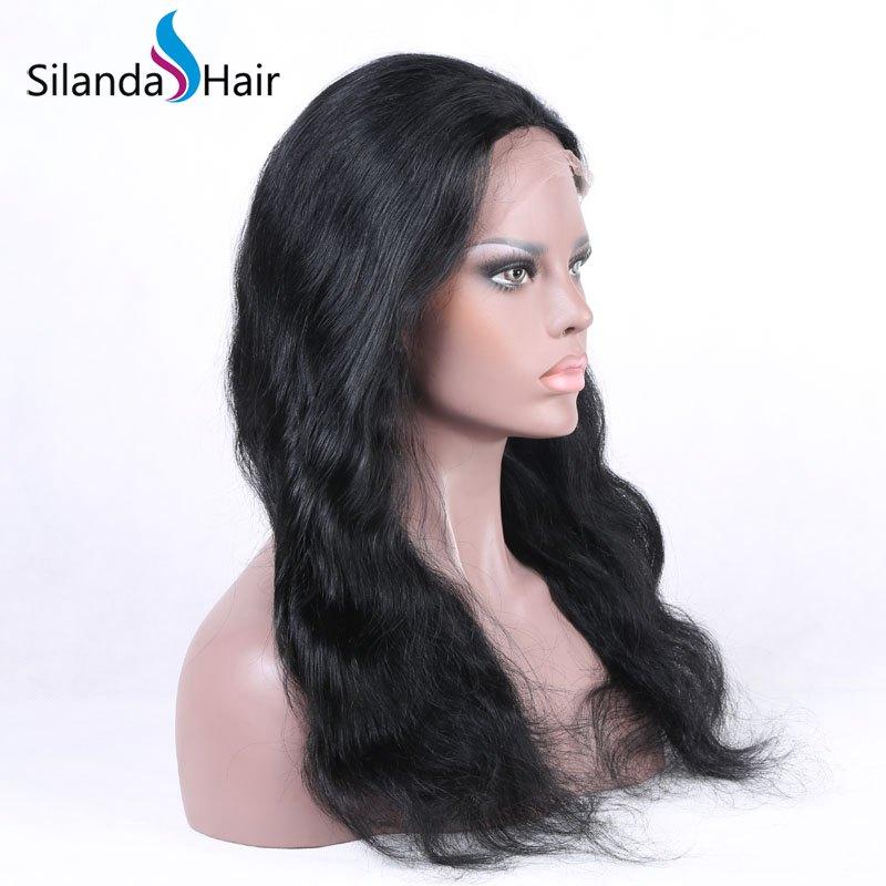 Nice #1B Body Wave Brazilian Remy Human Hair Lace Frontal Wigs