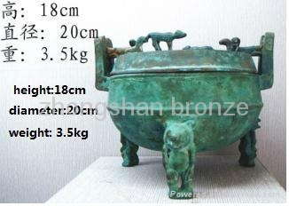 bronze antique reproduction Bear Foot Ding