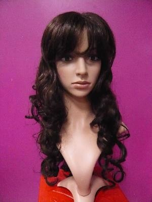 Women claret long wavy party cosplay wig wigs hair