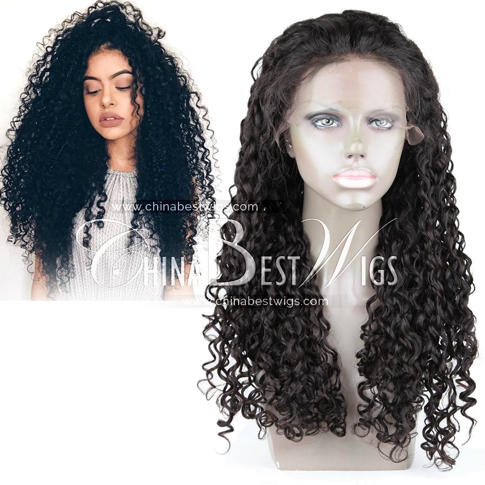 virgin brazilian hair curly wig