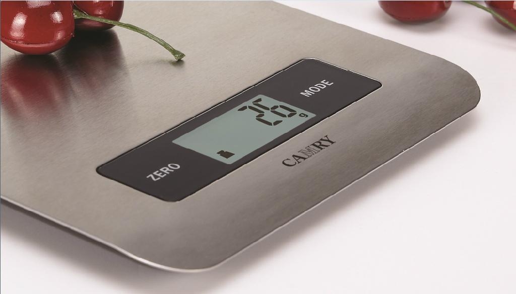 Camry Electronic Household Food Scale With Stainless Steel Housing For Kitchen