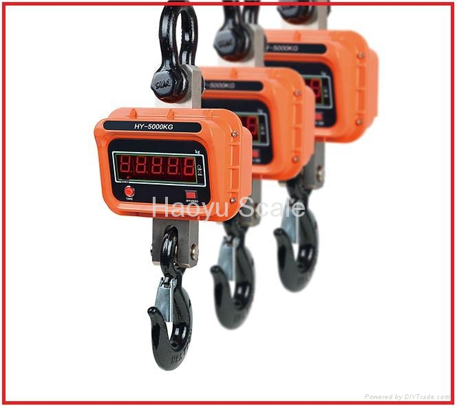 Electronic Hanging Crane Scale Easy Remote Controlling 3T