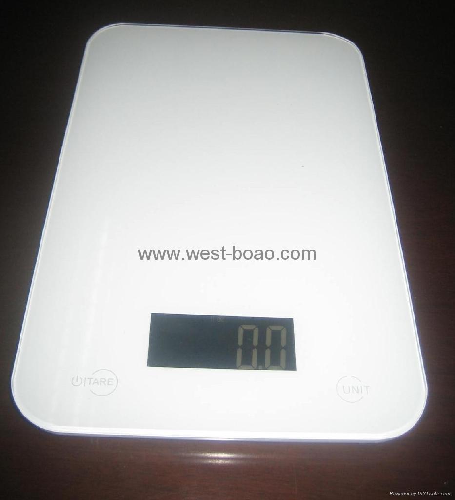 Touch screen digital kitchen scale