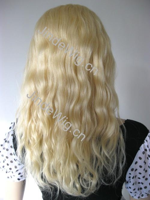 blonde European hair full lace wig with baby hair