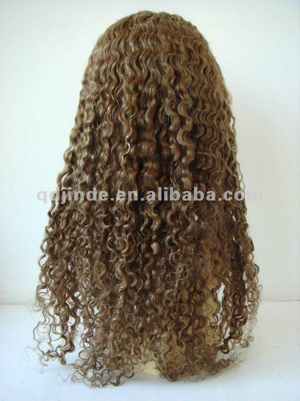 glueless deep curl silk top Brazilian hair lace wig