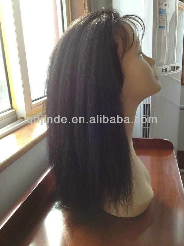 Stock brazilian kinky curl lace front wig