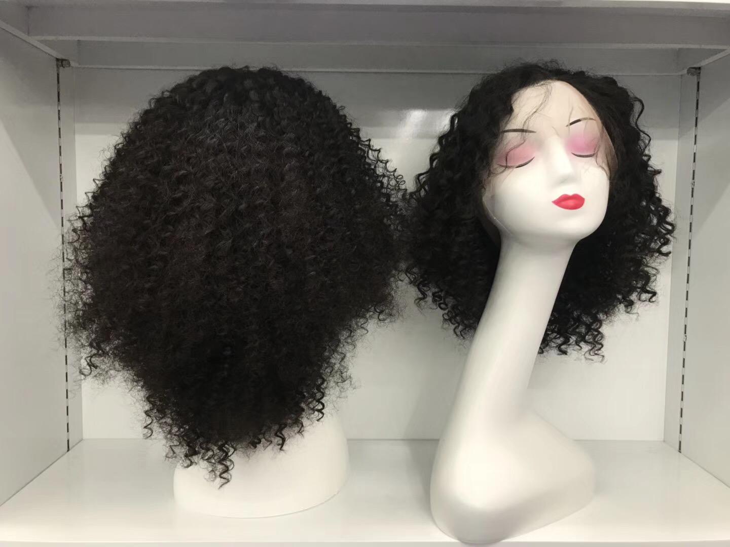 Virgin Human Hair Full Lace Wig with Baby Hair (002 Curly)
