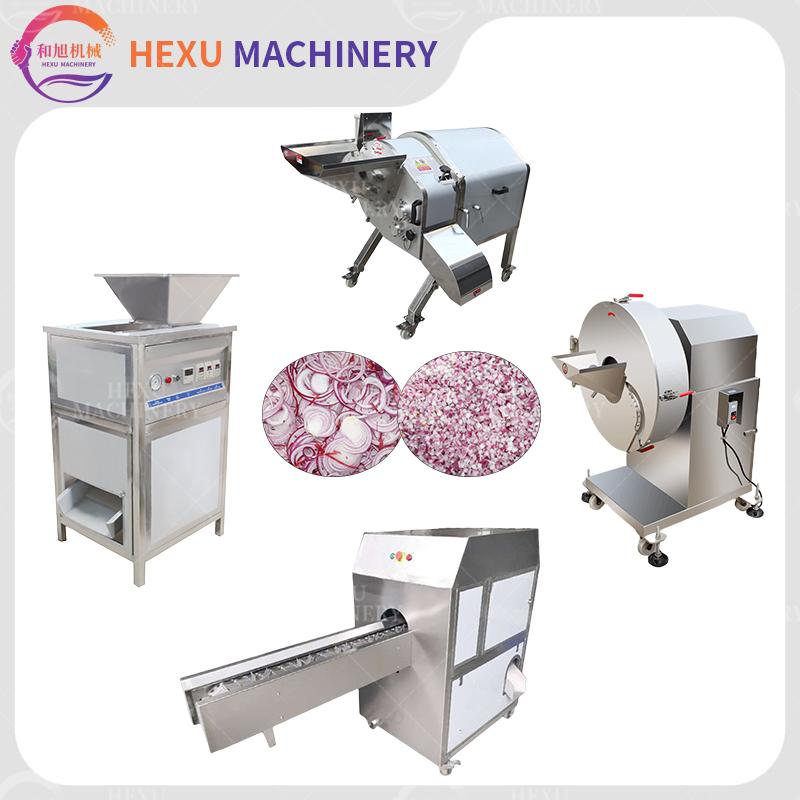 Onion Root Cutting And Peeling Machine Onion Dicer Slicer Vegetable Dicer