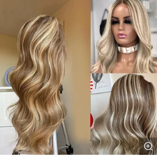 Long Stragiht Blonde Lace Wave Human Hair Wigs Brazilian ace hair