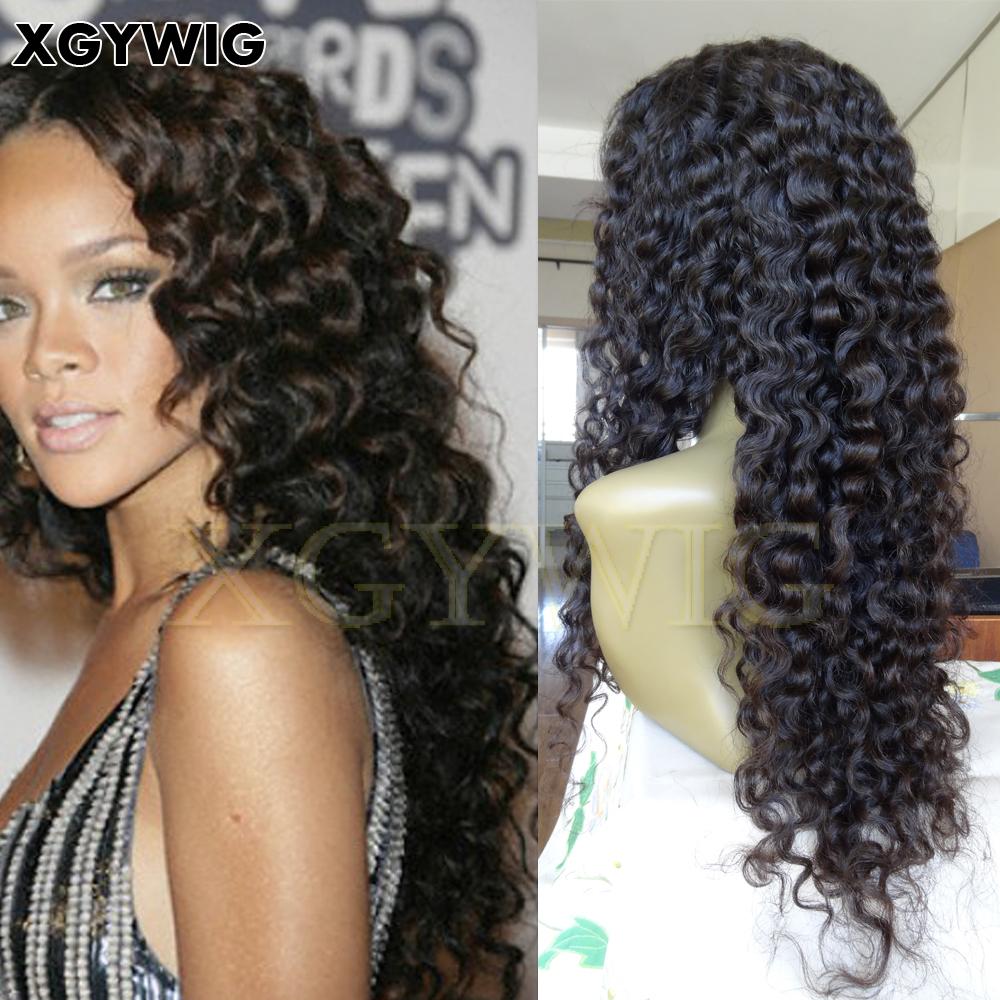 Stock 100% Virgin unprocessed Brazilian hair deep wave glueless lace front wigs