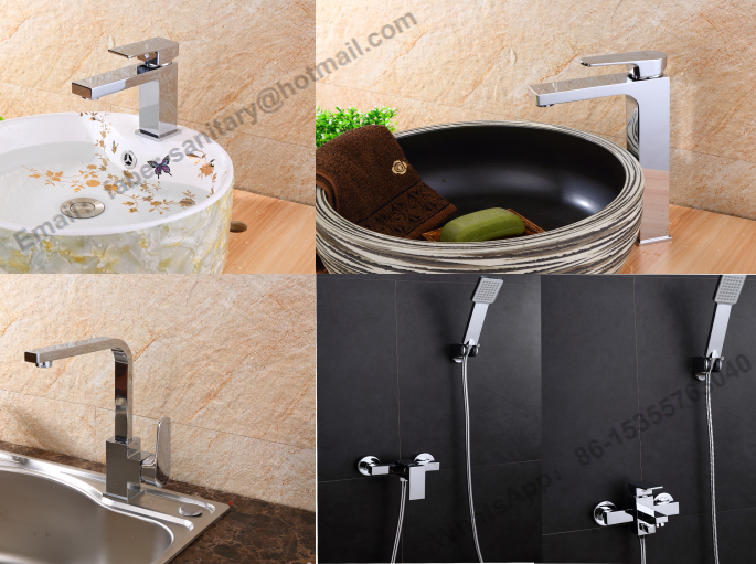 High Quality Square Basin Faucet Single Lever Shower Mixer