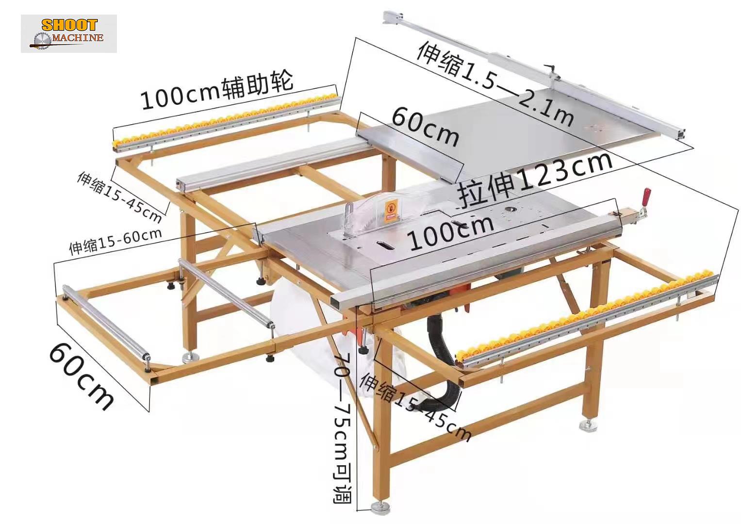 Sliding Table Saw Machine With Double Sliding Working Table,SHD1550