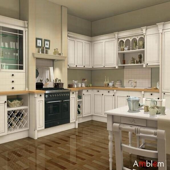 White Solid wood kitchen cabinet