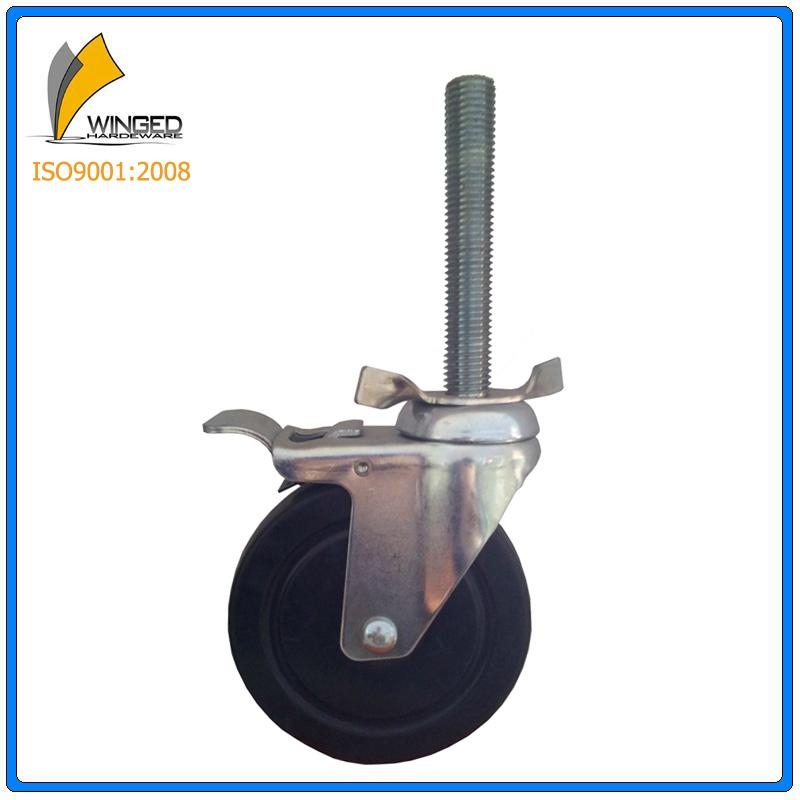 middle-duty caster for scaffold made by rubber