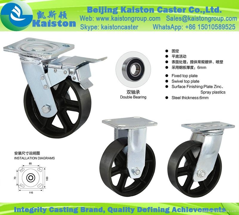 KI1169 High Grade Iron Caster Wheels
