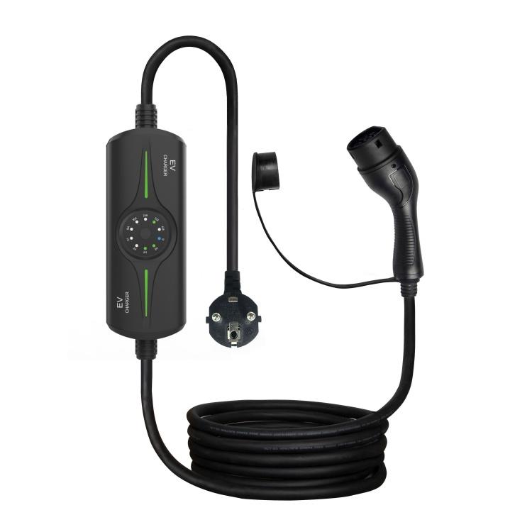 Portable EV Charger 16Amp 3.5kW 5 Current Switching Electric Car Charger for Ele