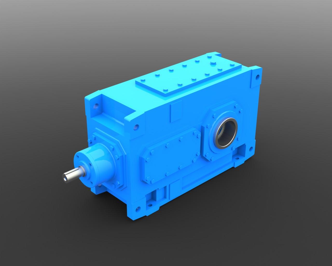 B Series Helical Hollow Shaft Gearbox With Motor