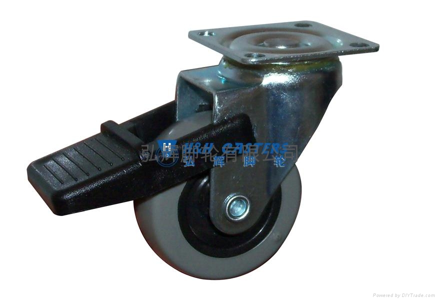 Swivel Urethane Casters 2 In Plastic Pedal