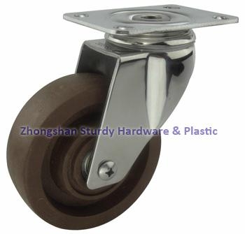 Stainless Steel Casters High-Temperature Wheel 530 °F Top Plate